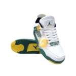 Air Jordan Retro 4 in Pine Green and Yellow